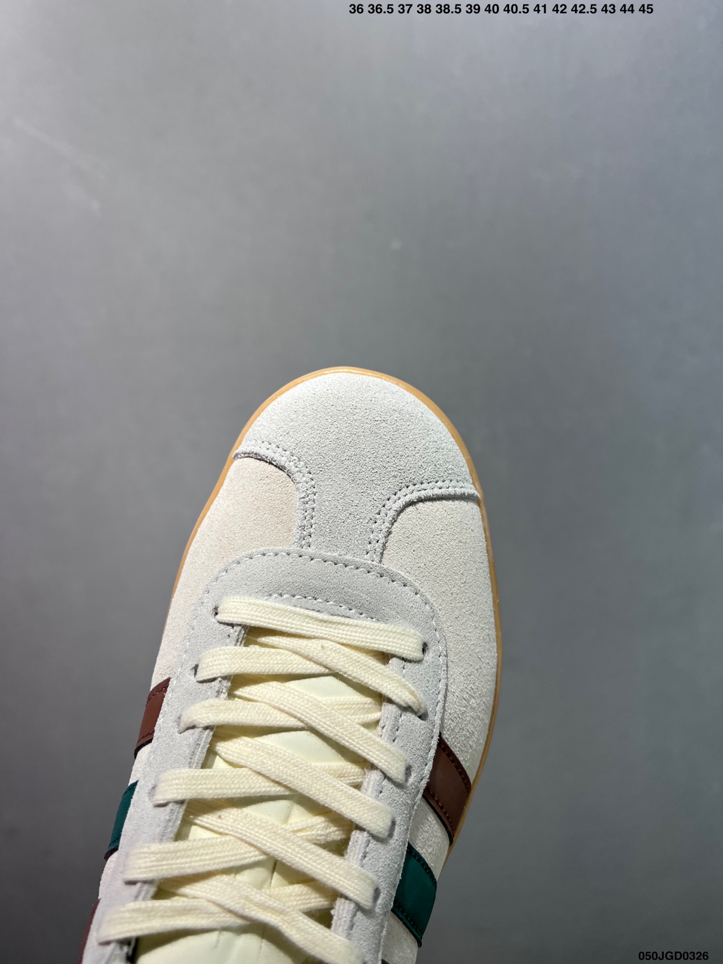 Adidas GAMETALKER Suede Low-Top — Cream / Brown / Green view 5