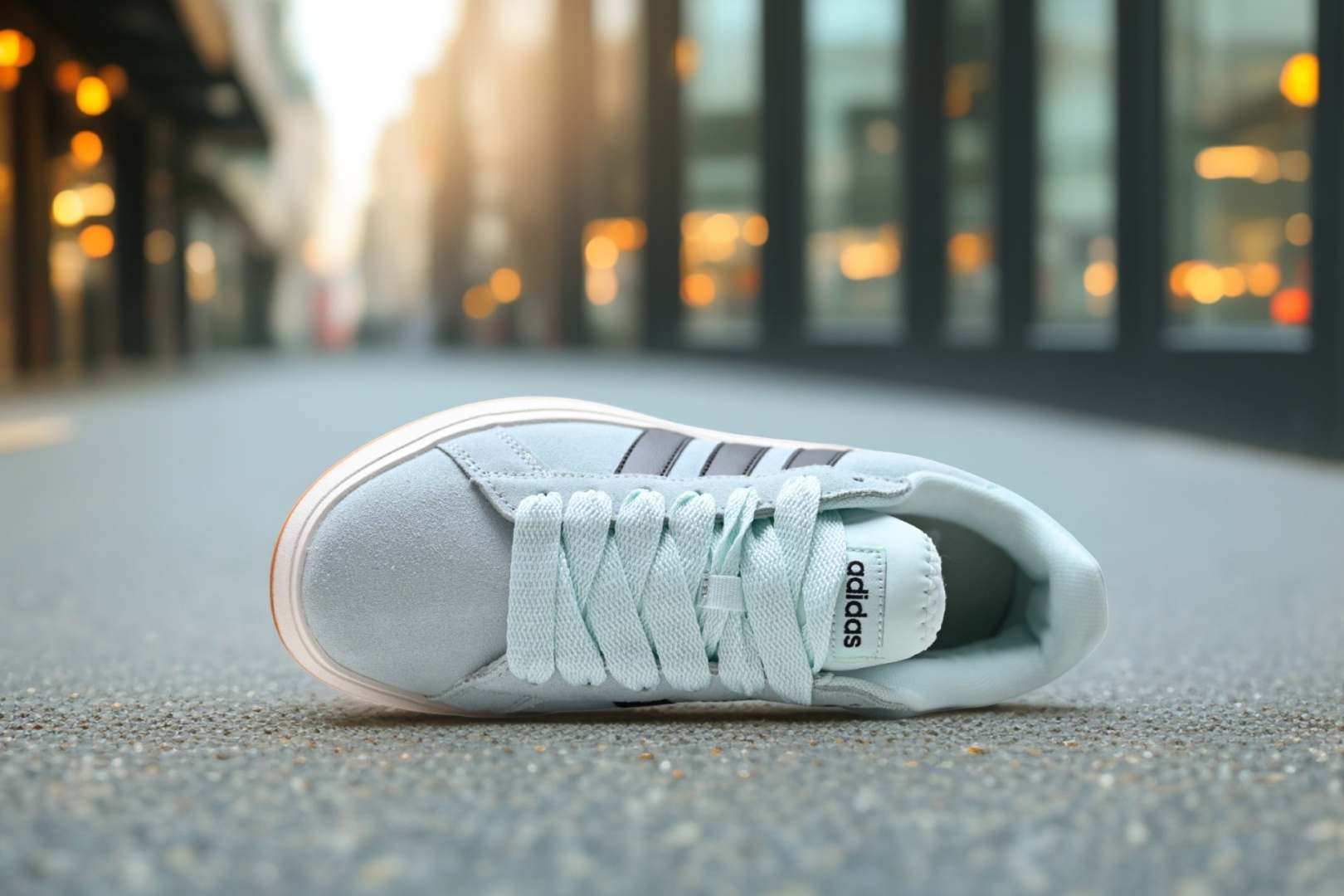 Adidas Grand Court Base 00S — Light Blue / Black view 2