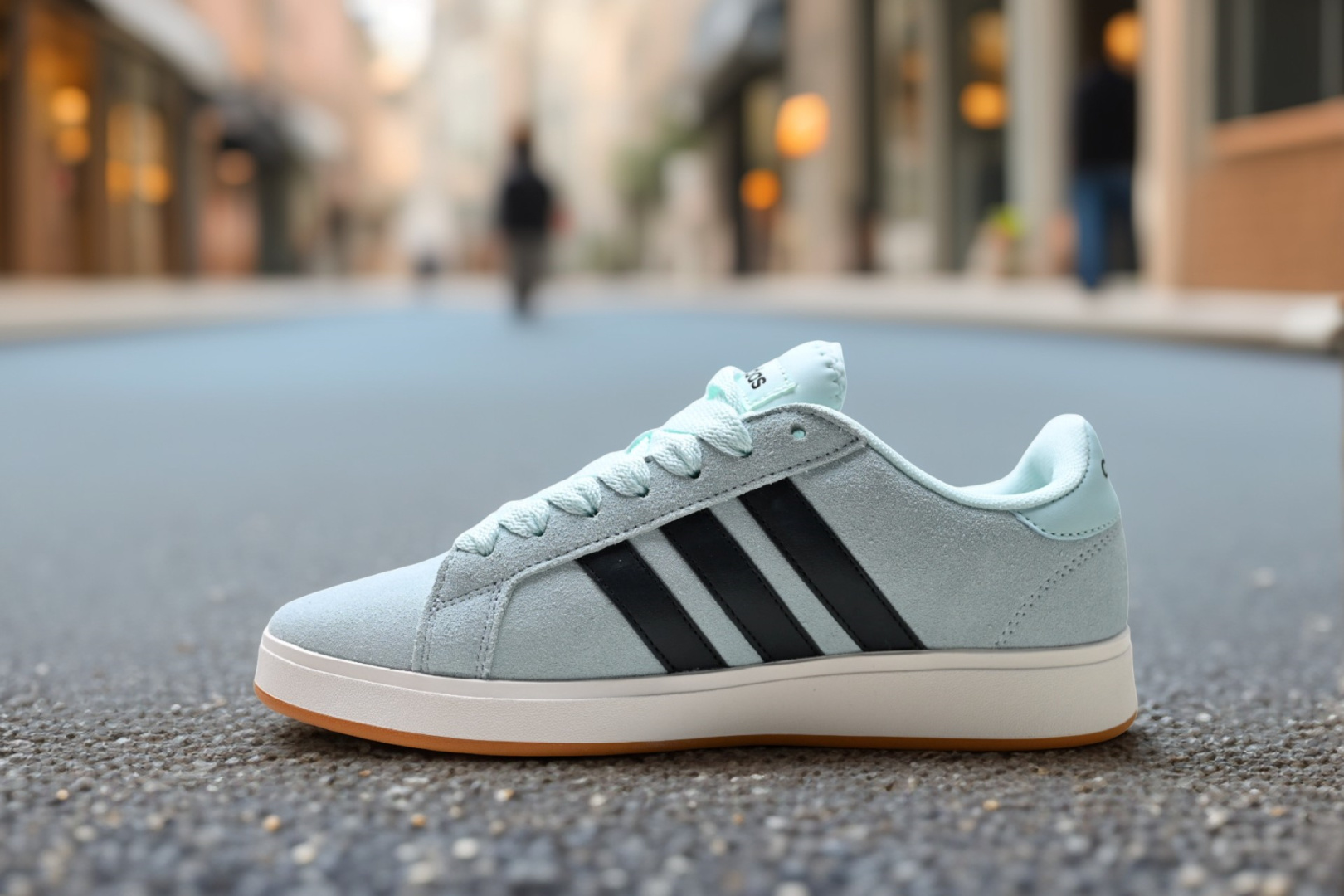Adidas Grand Court Base 00S — Light Blue / Black view 3