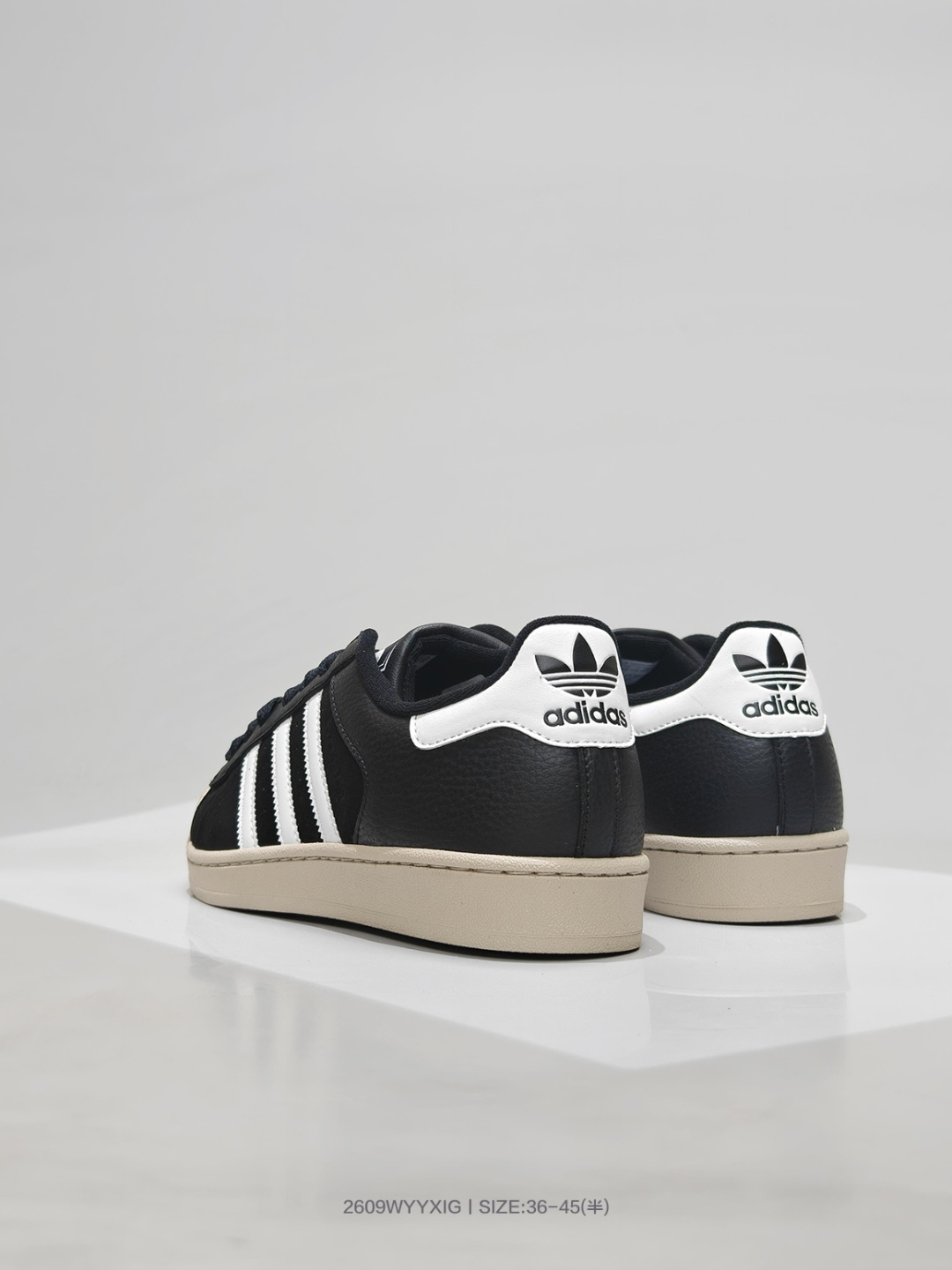Adidas Originals Superstar II — Black / White view 3