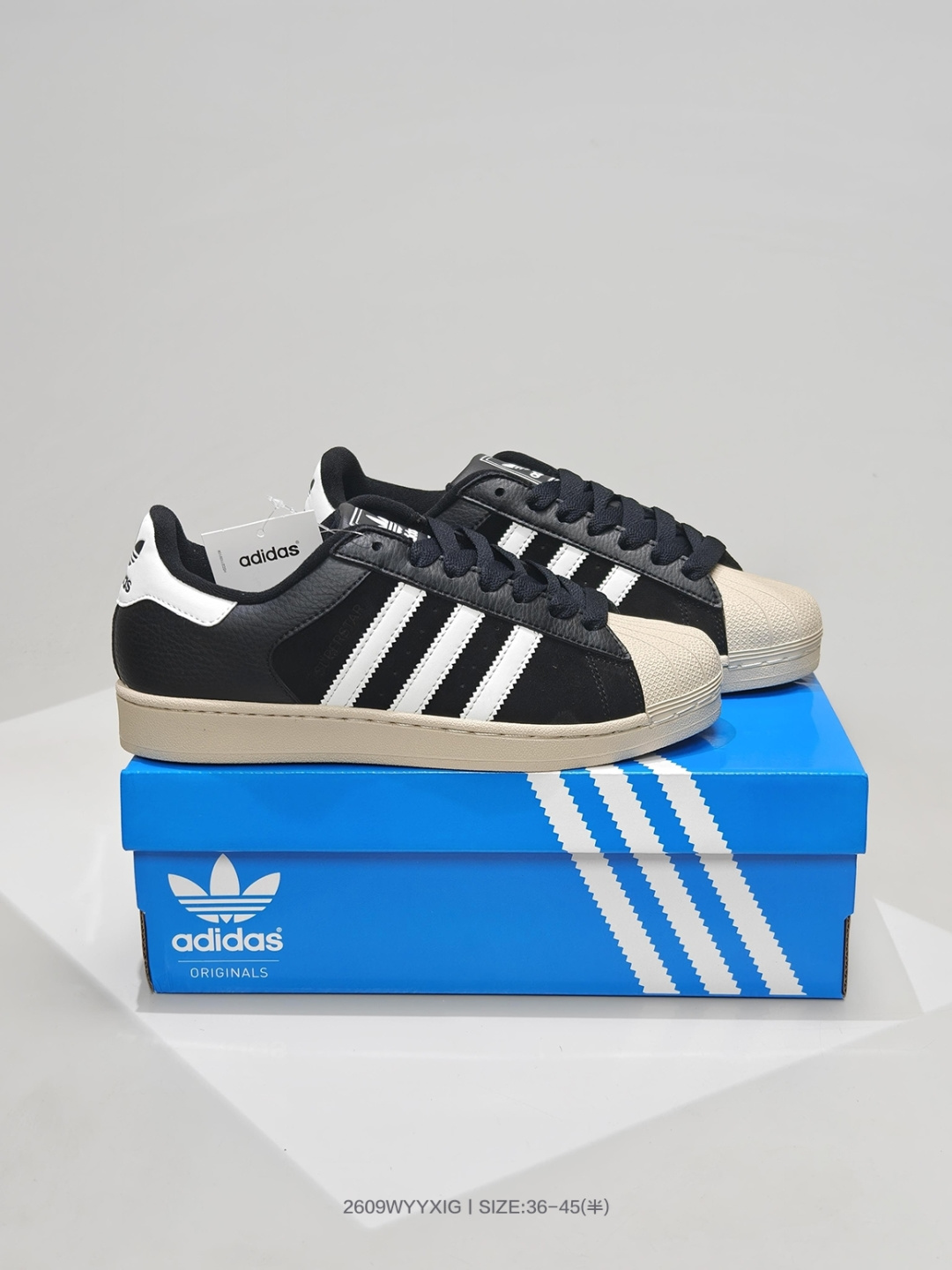 Adidas Originals Superstar II — Black / White view 6