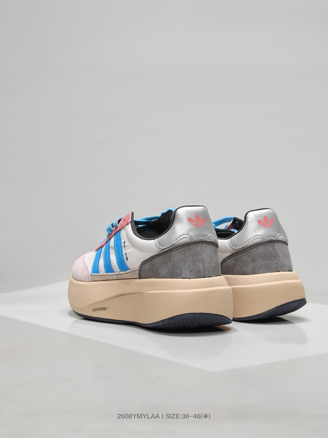 Adidas SL 72 — Light Blue / Pink / Gum view 3