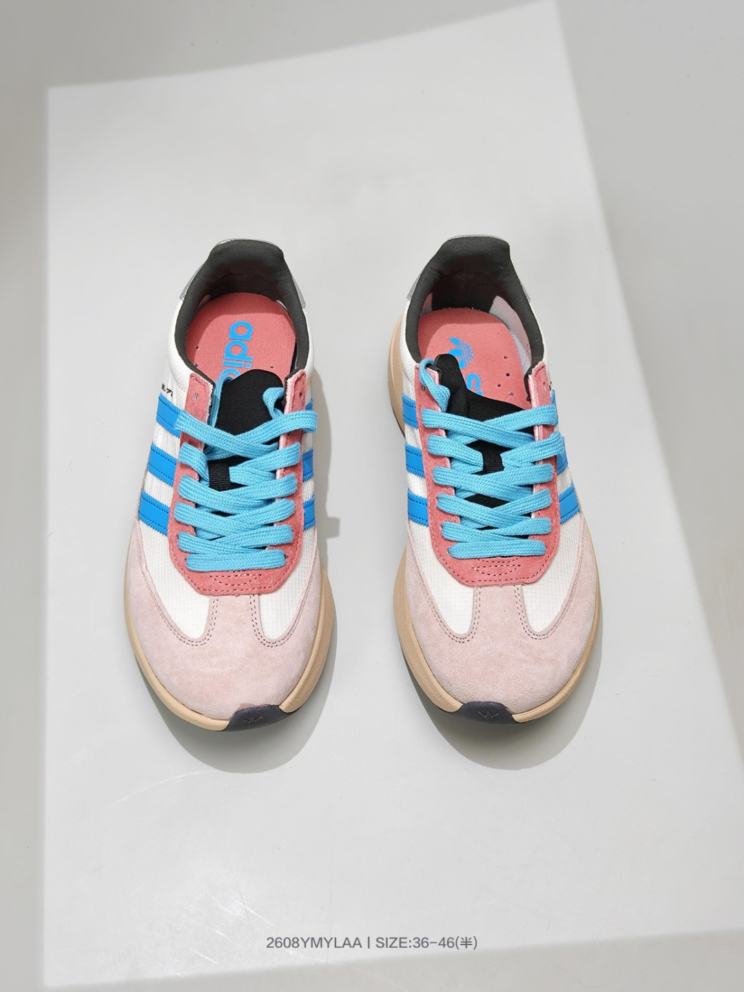 Adidas SL 72 — Light Blue / Pink / Gum view 5