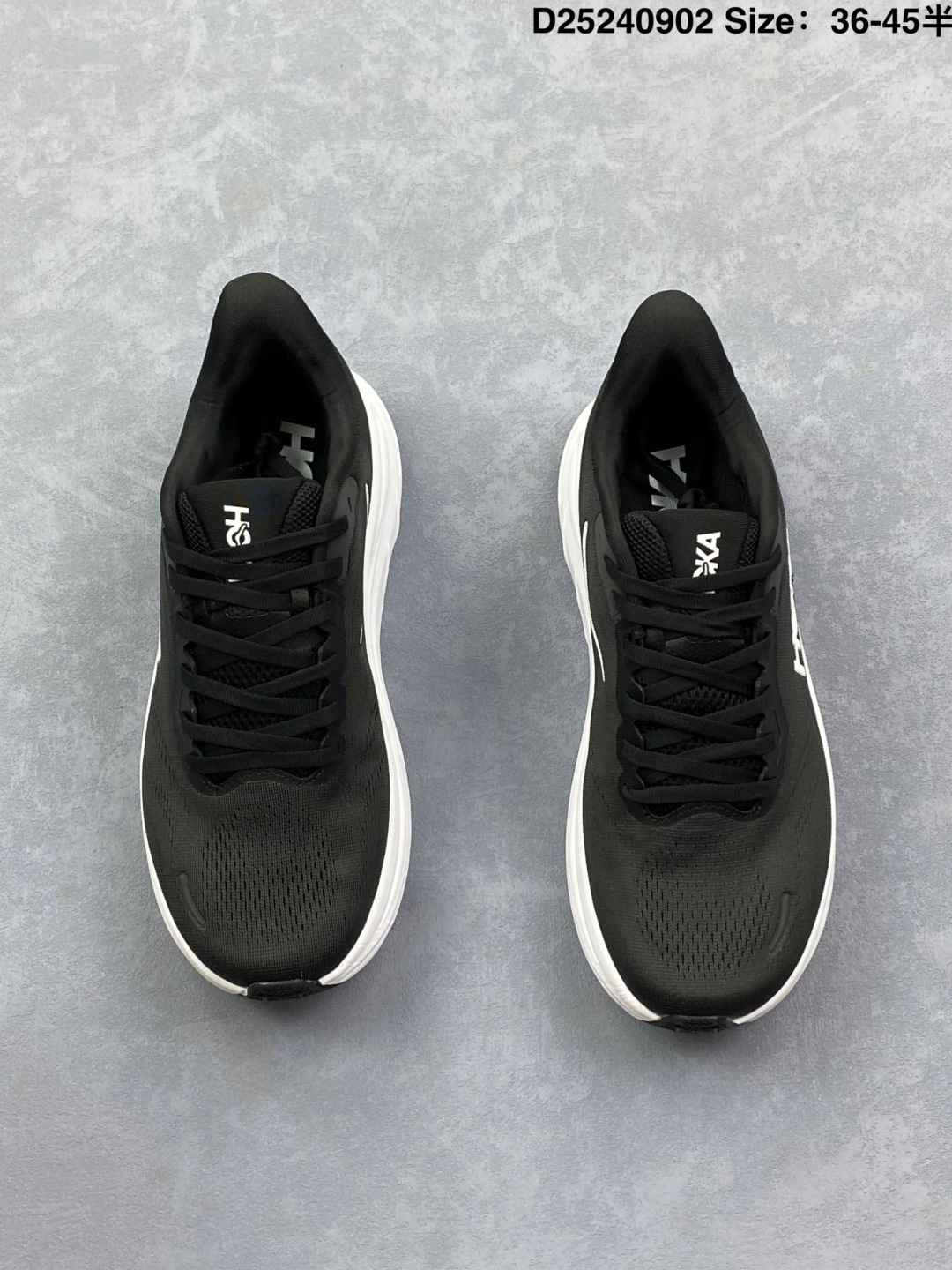 HOKA Clifton 11 — Black / White view 5