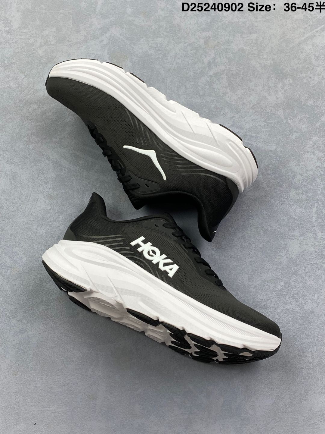 HOKA Clifton 11 — Black / White view 6