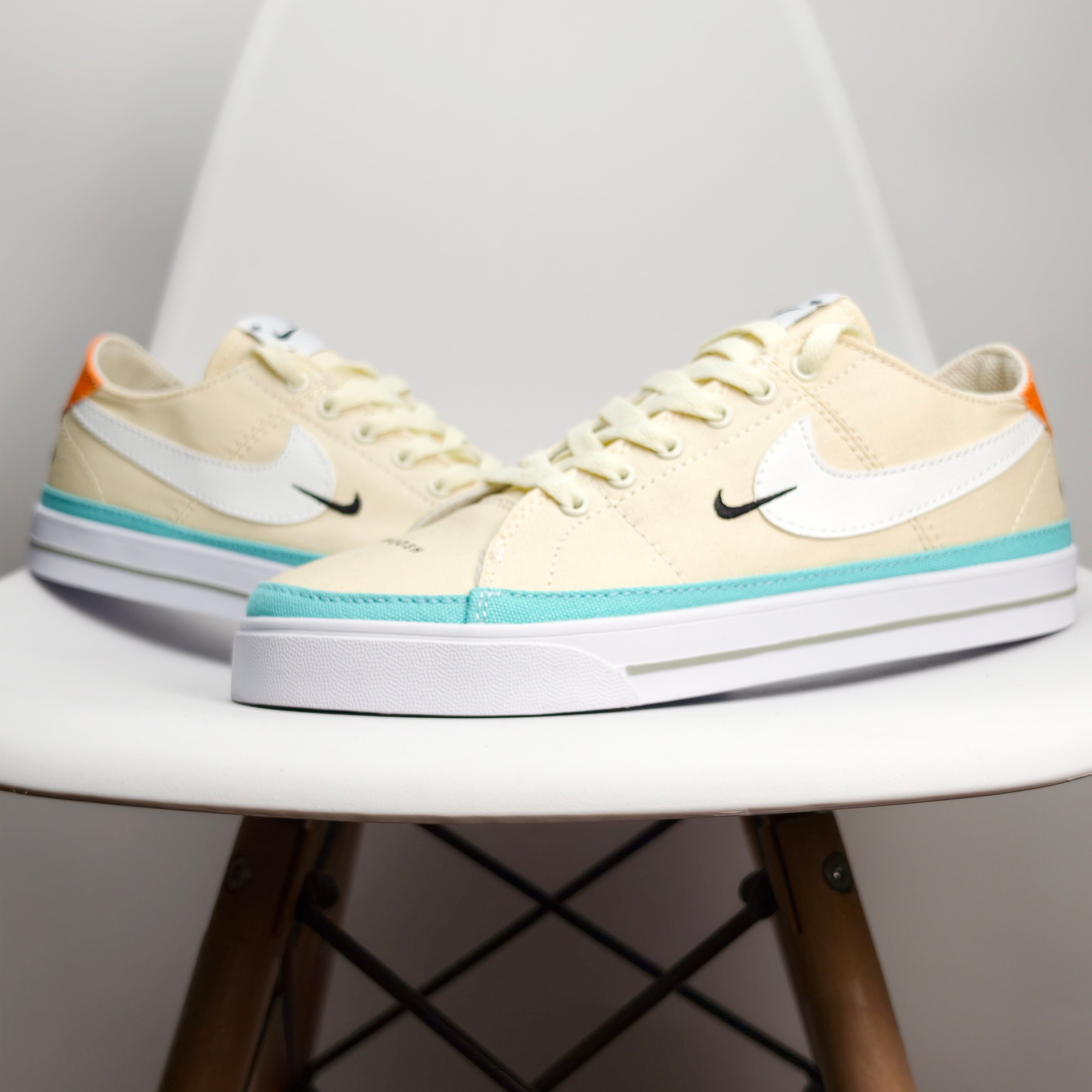 Nike Court Legacy — Sail / Mint / Orange view 5