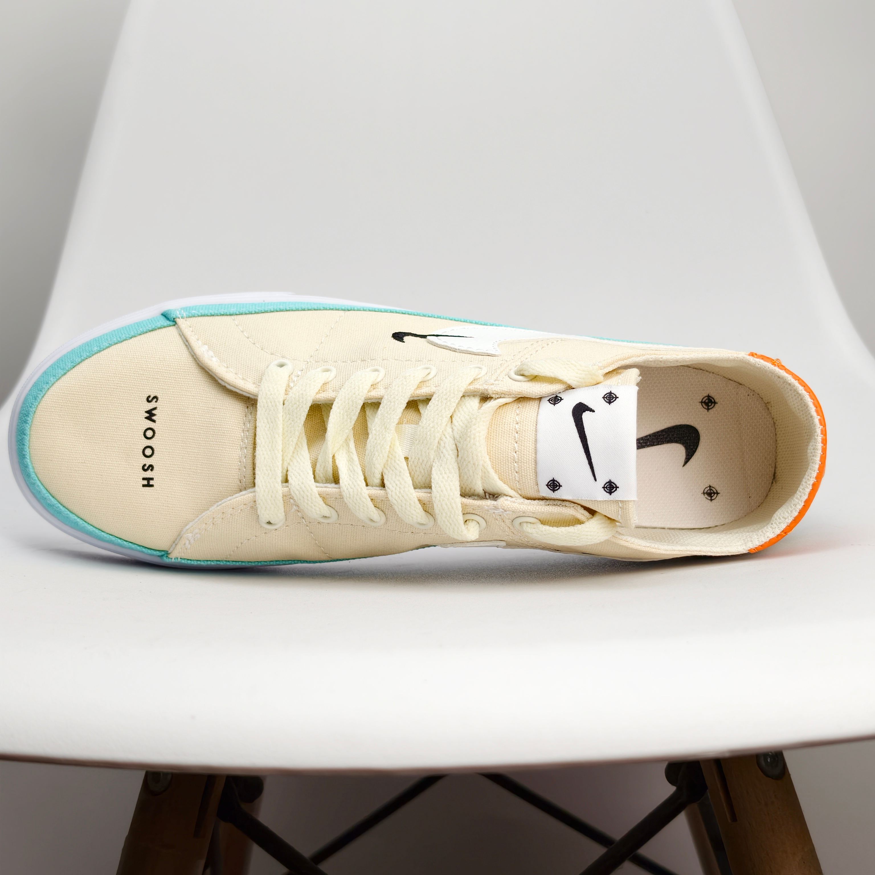 Nike Court Legacy — Sail / Mint / Orange view 6