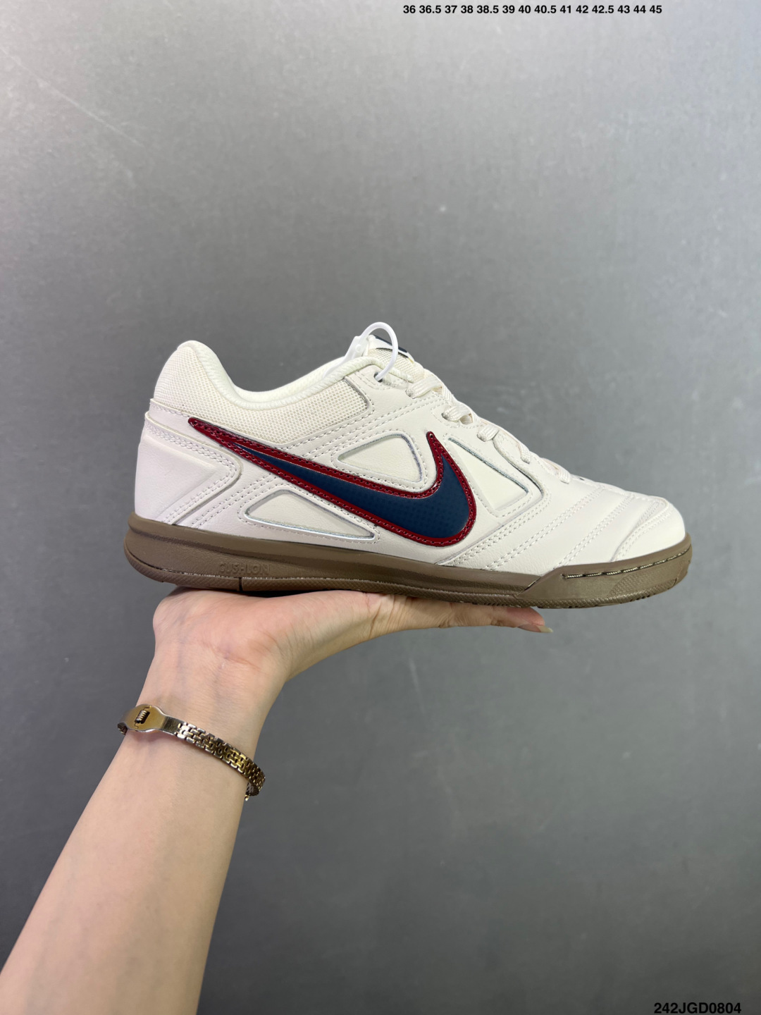 Nike Gato — White / Navy / Burgundy view 1