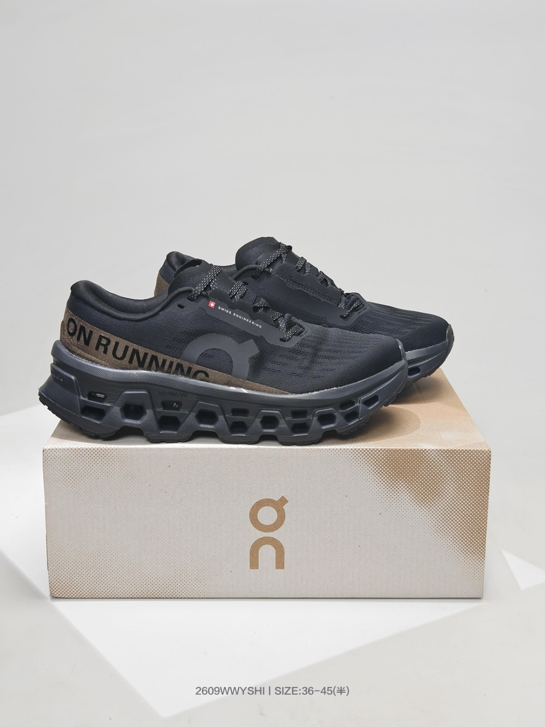 On Cloudmonster 3 — Black / Dark Grey view 6