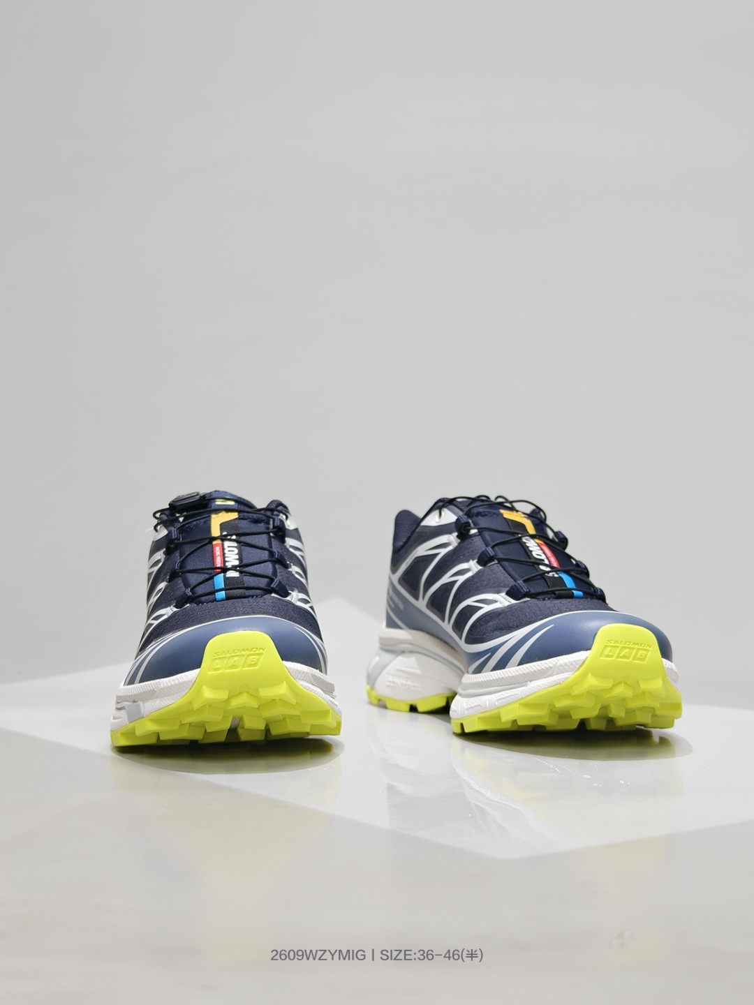 Salomon XT-6 Expanse — Navy / Silver / Neon Yellow view 4
