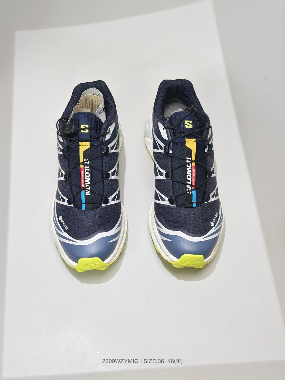Salomon XT-6 Expanse — Navy / Silver / Neon Yellow view 5